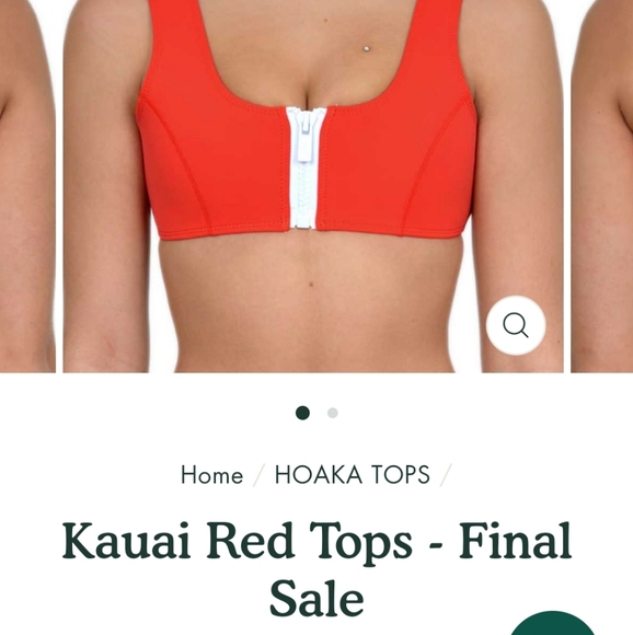 Hoaka red zippered cheeky bikini - Picture 6 of 7